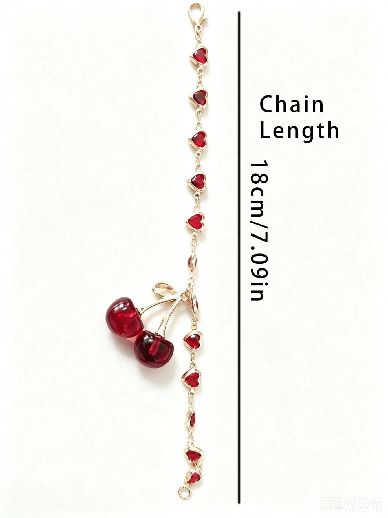 Cherry Car Pendant, Crystal Butterfly Decor Hanging Ornament, High-End Steering Wheel Decoration Accessory