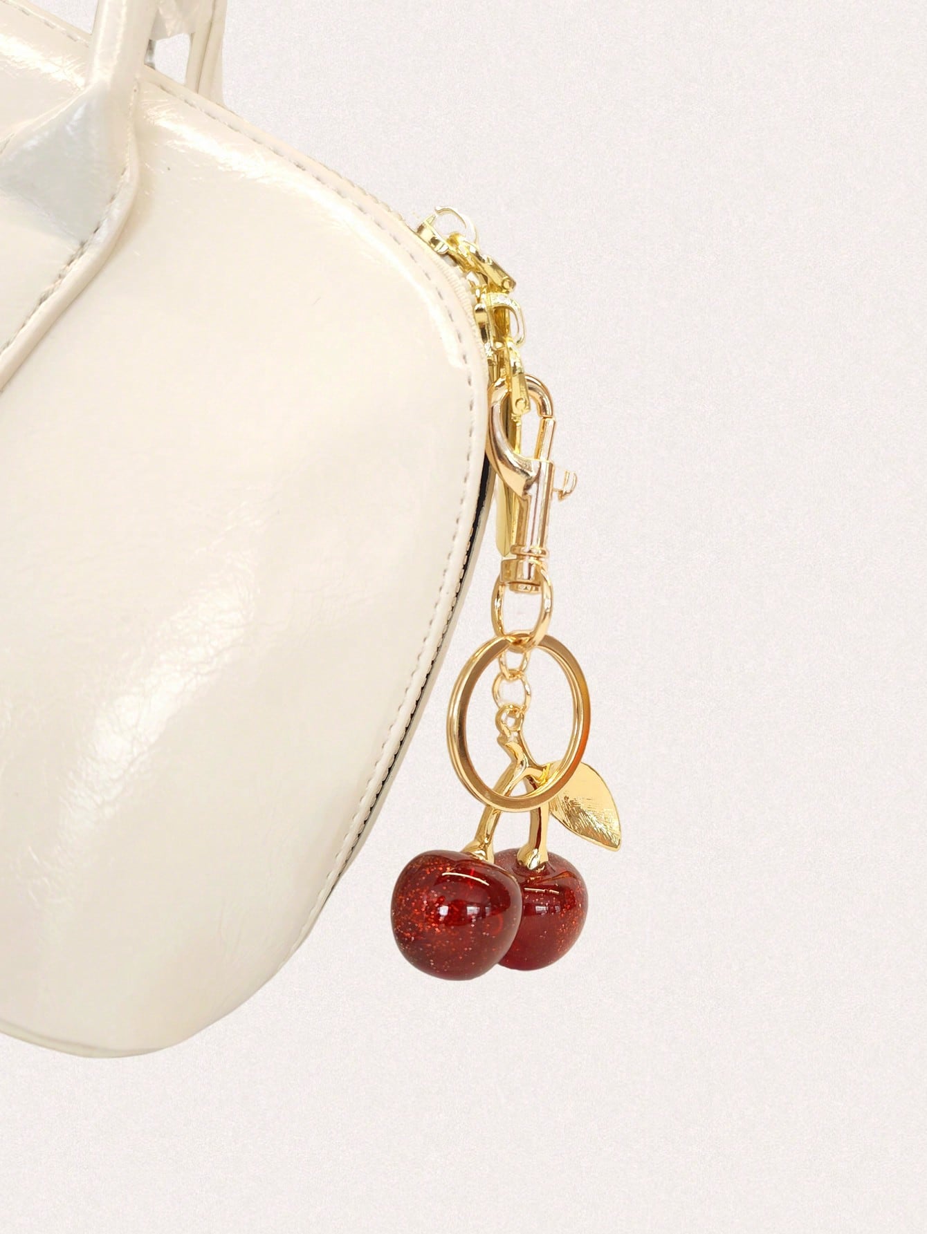 Cherry Pendant, New Arrival Big Cherry Shaped Crystal Pendant, Keychain Pendant,Glitter Cherry Charm Keychain With Clip For Bag, Sparkling Resin