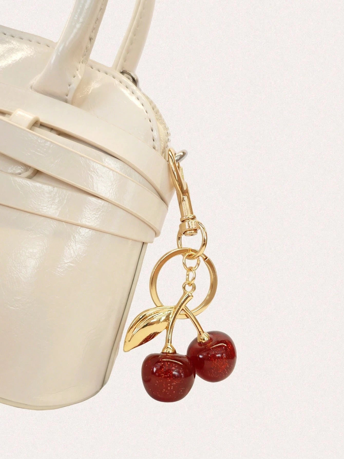 Cherry Pendant, New Arrival Big Cherry Shaped Crystal Pendant, Keychain Pendant,Glitter Cherry Charm Keychain With Clip For Bag, Sparkling Resin
