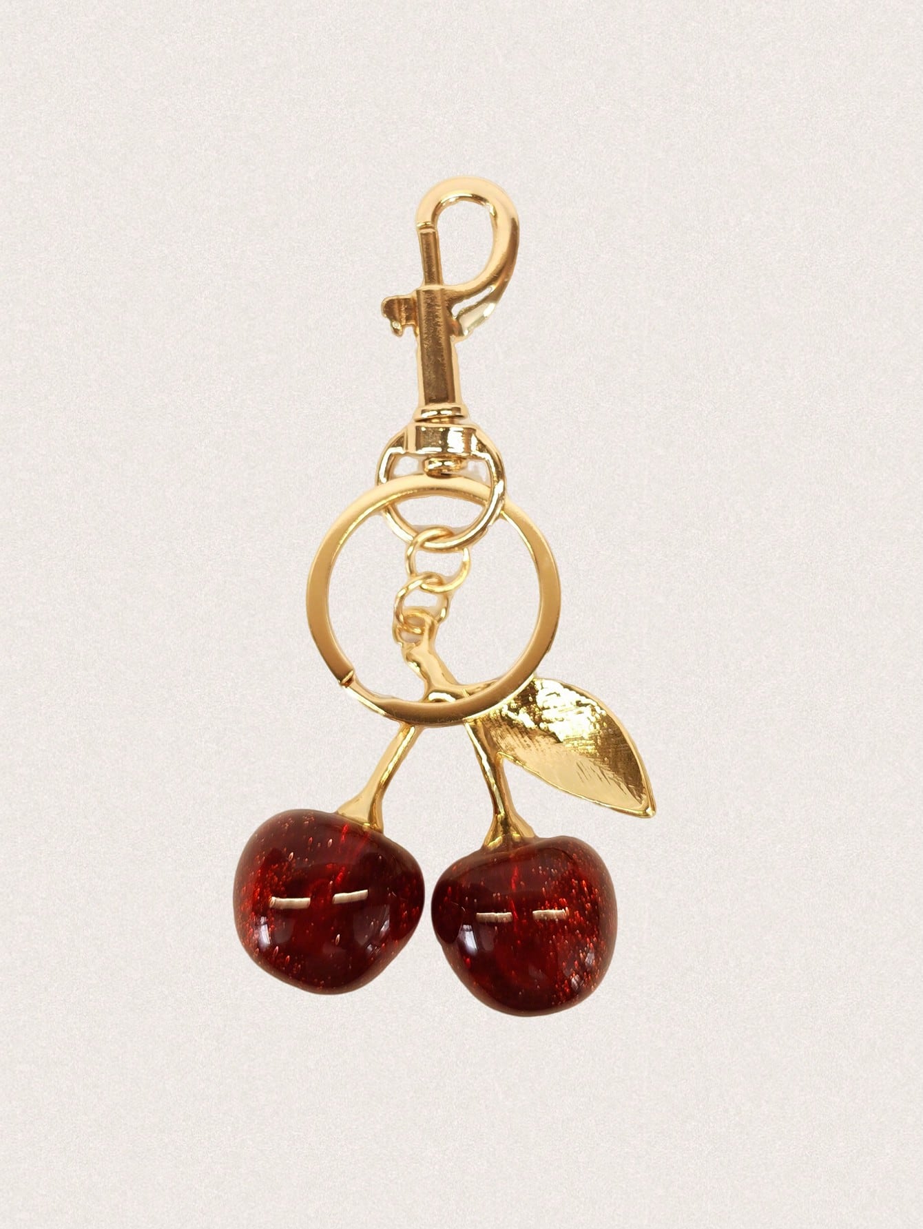Cherry Pendant, New Arrival Big Cherry Shaped Crystal Pendant, Keychain Pendant,Glitter Cherry Charm Keychain With Clip For Bag, Sparkling Resin