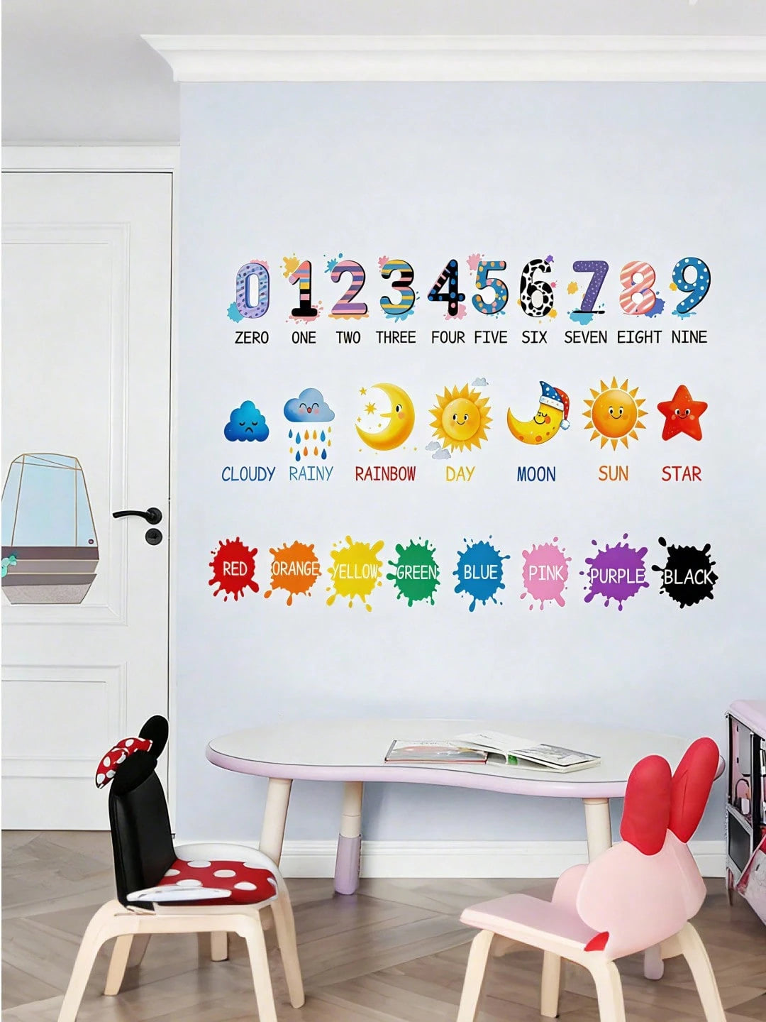 Children's Room & Kindergarten English Alphabet Wall Stickers, Educational Decorative Wall Decals