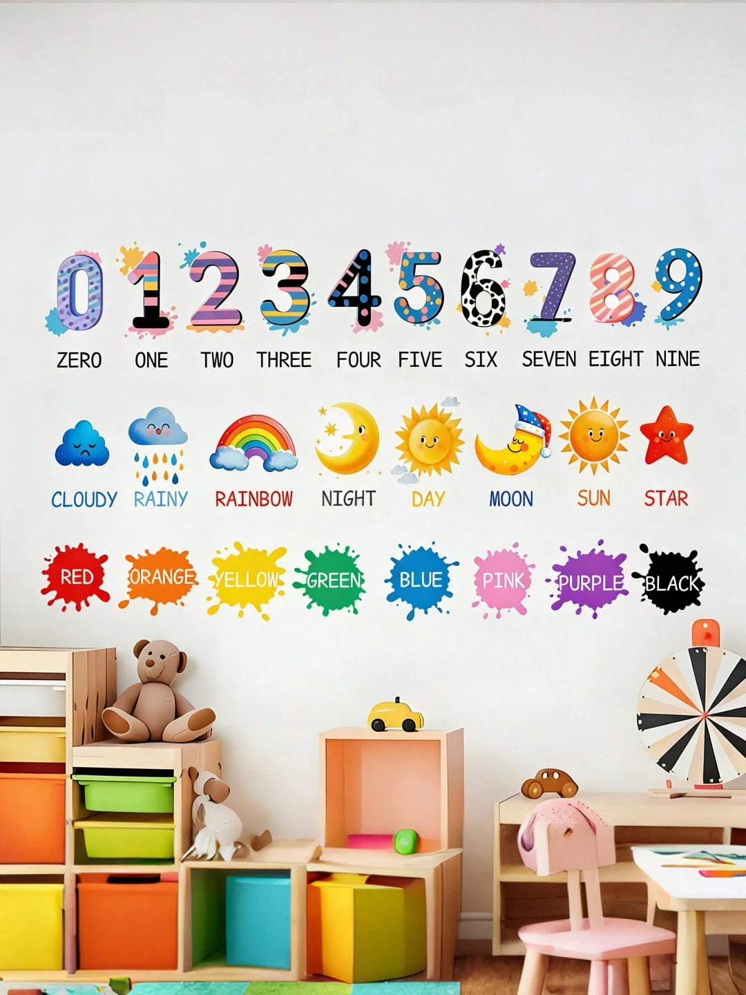 Children's Room & Kindergarten English Alphabet Wall Stickers, Educational Decorative Wall Decals