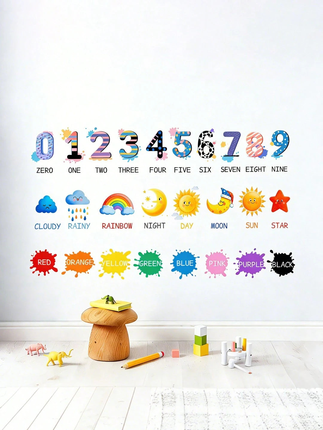 Children's Room & Kindergarten English Alphabet Wall Stickers, Educational Decorative Wall Decals