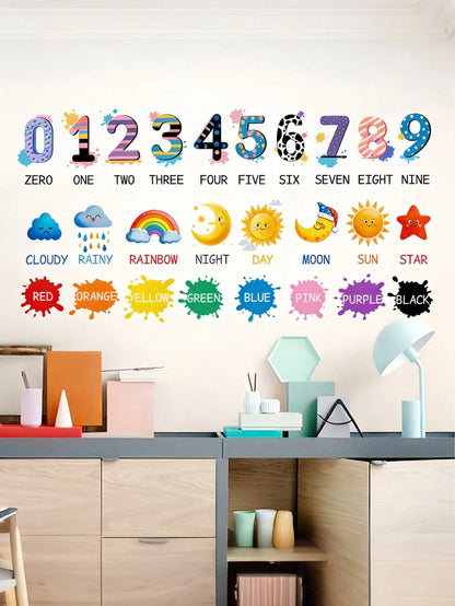 Children's Room & Kindergarten English Alphabet Wall Stickers, Educational Decorative Wall Decals