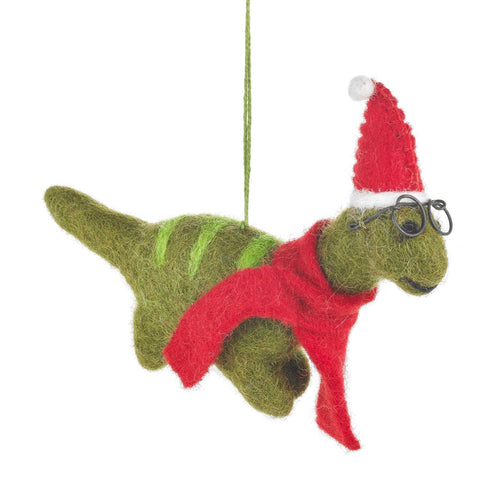 Christmas Dinosaur  Needle Felt Christmas Tree Decoration