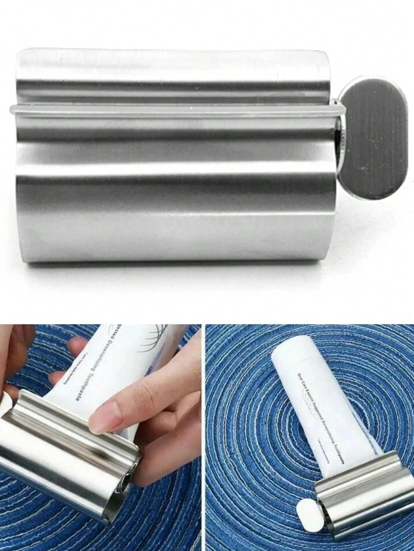 Cirelle 1pc 304 Stainless Steel Toothpaste Squeezer, Manual Squeegee For Toothpaste, Household Slouchy Person's Squeezer, Ointment Squeezer, Bathroom Tool Home Bathroom Decor Summer