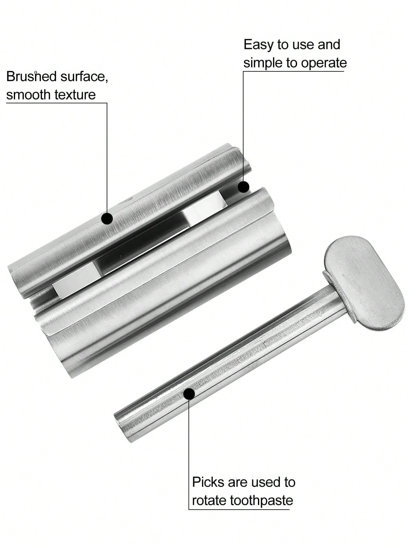 Cirelle 1pc 304 Stainless Steel Toothpaste Squeezer, Manual Squeegee For Toothpaste, Household Slouchy Person's Squeezer, Ointment Squeezer, Bathroom Tool Home Bathroom Decor Summer