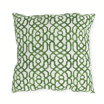 CKnight [Room Decor Pillow]Chinoiserie OUTDOOR Pillow Grandmillennial Patio Decor Green Trellis Garden Pillows Balcony Modern Swimming Pool Lumbar Designer
