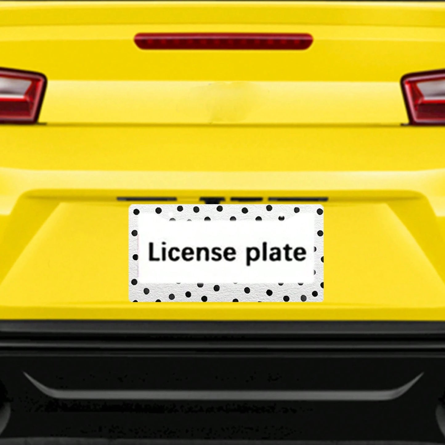 Classic Polka Dot Car License Plate Frame, Christmas Holiday Car Decor, Includes Mounting Screws, Fits North American & Most International Vehicles, 12x6 Inch, Car Must-Have Accessory, Ideal Gift For