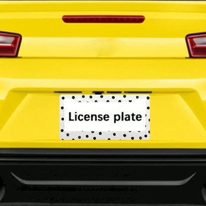 Classic Polka Dot Car License Plate Frame, Christmas Holiday Car Decor, Includes Mounting Screws, Fits North American & Most International Vehicles, 12x6 Inch, Car Must-Have Accessory, Ideal Gift For
