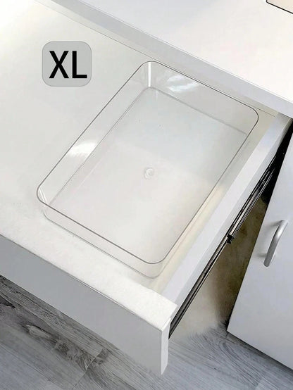 Clear Acrylic Drawer Organizer Set, 4 Sizes Trays, Multi-Purpose, Suitable For Storing Cosmetics, Pens, Small Items, Applicable To Bathroom, Vanity, Office Drawers,Bedroom Room Decor,Back To School