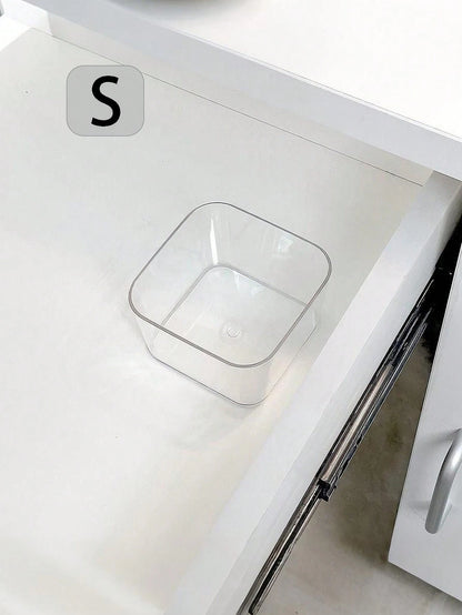 Clear Acrylic Drawer Organizer Set, 4 Sizes Trays, Multi-Purpose, Suitable For Storing Cosmetics, Pens, Small Items, Applicable To Bathroom, Vanity, Office Drawers,Bedroom Room Decor,Back To School