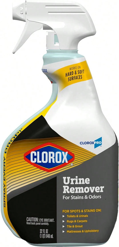 CloroxPro Urine Remover For Stains And Odors Spray, 32 Ounces (Package May Vary)