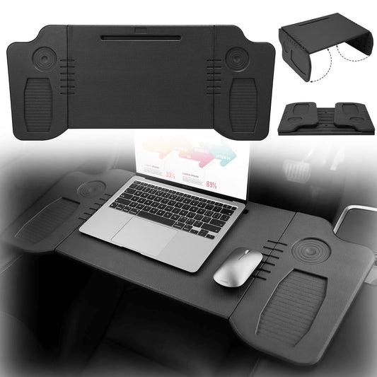 CN. 1 Pc Car Desk Steering Wheel Tray, Foldable Car Table Tray, Car Desk For Laptop, Steering Wheel Desk For Eating And Traveling, Upgraded Design