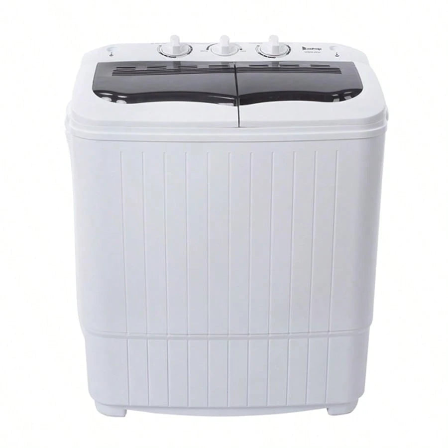 Compact Twin Tub With Built-In Drain Pump XPB35-188S 14.3(7.7 6.6)Lbs Semi-Automatic Gray Cover Washing Machine