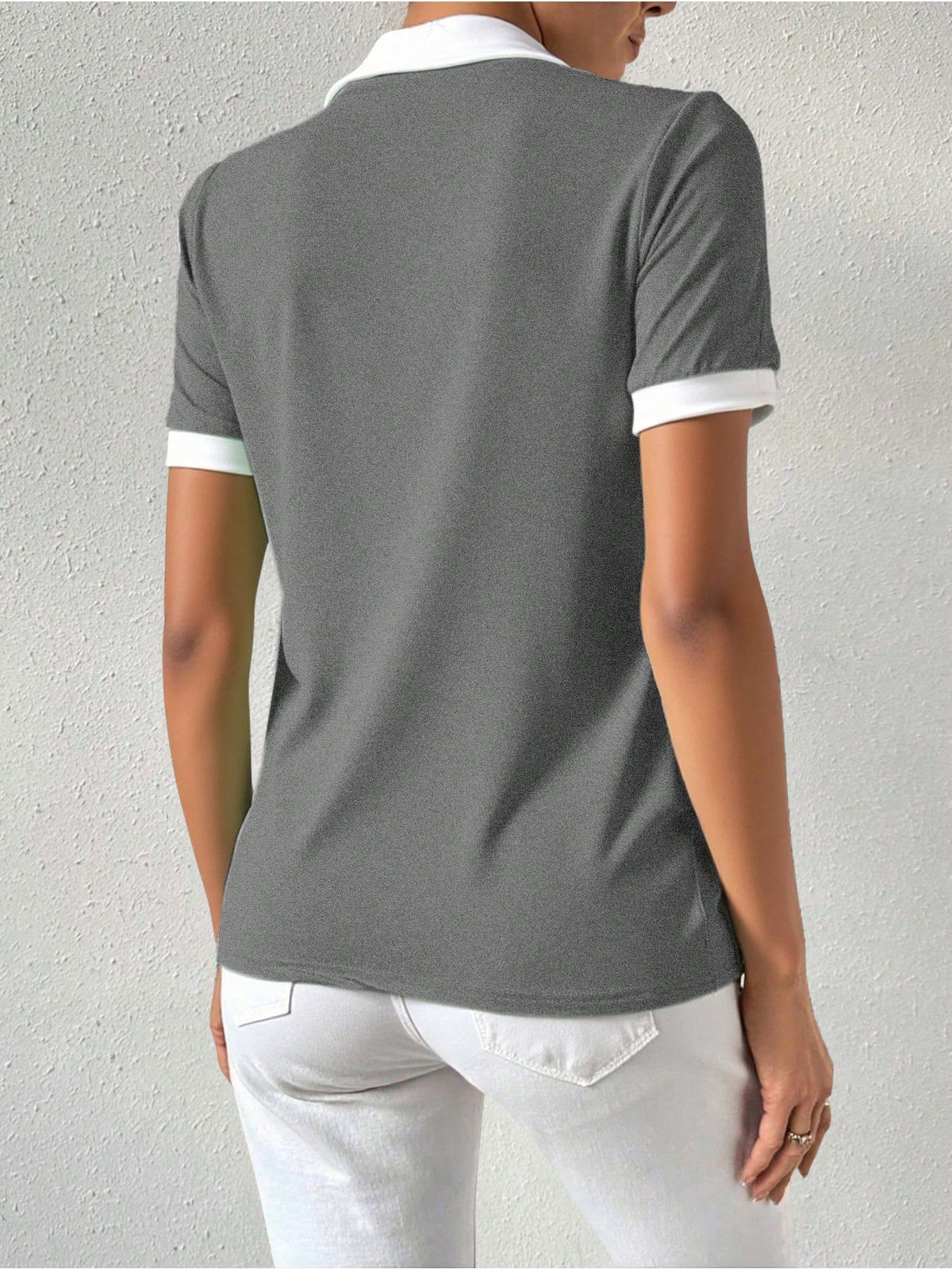 Contrast Trim Short Sleeve Tee