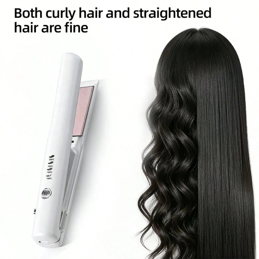 Cordless Hair Straightener, Rechargeable Flat Iron.Adjustable Heat For All Hair Types, Smooth, Glossy Styles Effortlessly.Ideal For Daily Use, Travel, And On-The-Go Hair Refreshes.