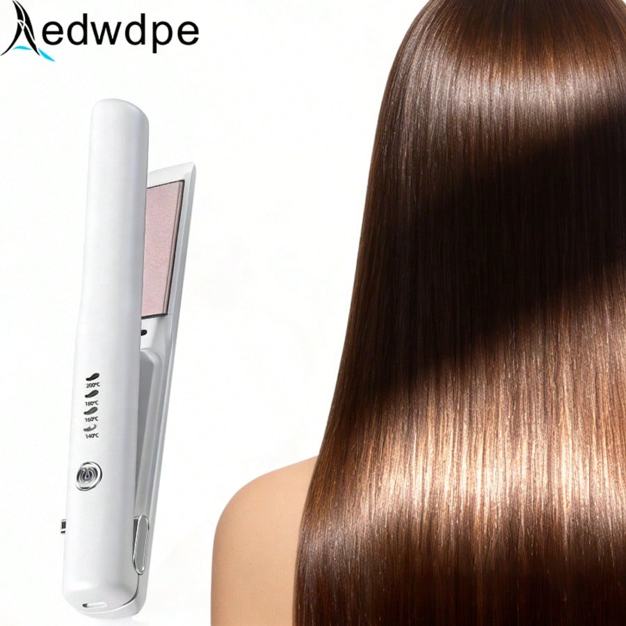 Cordless Hair Straightener, Rechargeable Flat Iron.Adjustable Heat For All Hair Types, Smooth, Glossy Styles Effortlessly.Ideal For Daily Use, Travel, And On-The-Go Hair Refreshes.