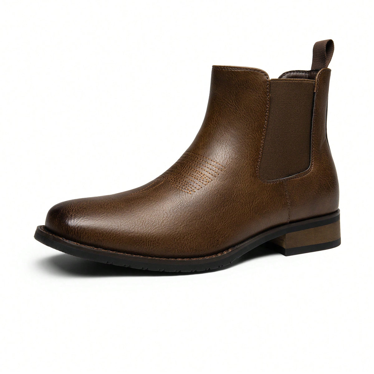 Cowboy Boots For Men, Men's Chelsea Boots Western Square Toe Ankle Boots Casual Dress Boots