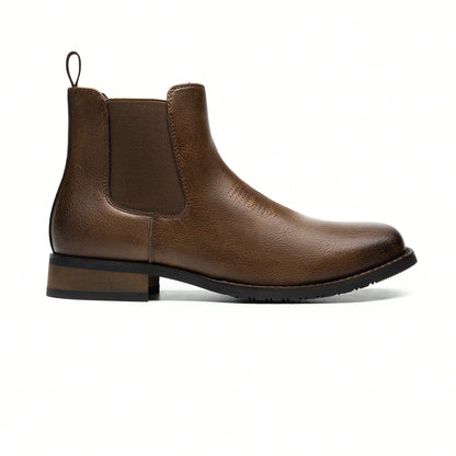 Cowboy Boots For Men, Men's Chelsea Boots Western Square Toe Ankle Boots Casual Dress Boots