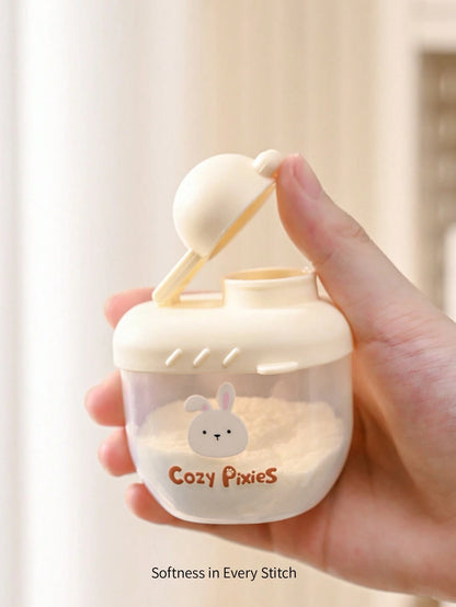 Cozy Pixies 3-Piece Baby Feeding Set: Milk Powder Boxes And Portion Containers With Cute Animal Patterns.