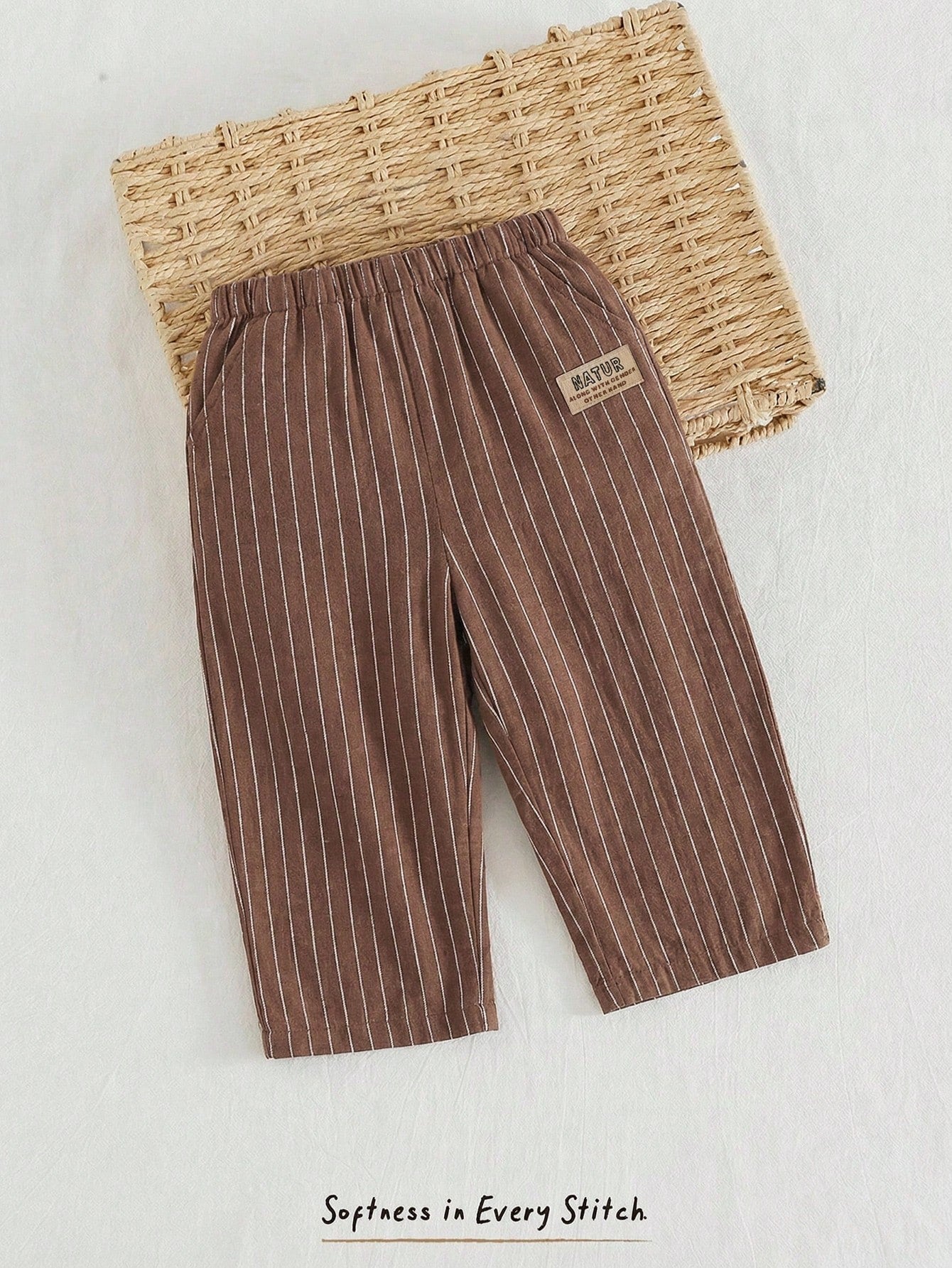 Cozy Pixies Baby Boy Colorful Striped Elastic Waist Casual Comfortable Pants,Kids