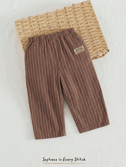 Cozy Pixies Baby Boy Colorful Striped Elastic Waist Casual Comfortable Pants,Kids