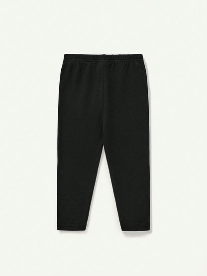 Cozy Pixies Baby Girl 3pcs Solid Elastic Waist Leggings Chic Autumn/Winter