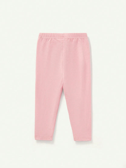 Cozy Pixies Baby Girl 3pcs Solid Elastic Waist Leggings Chic Autumn/Winter