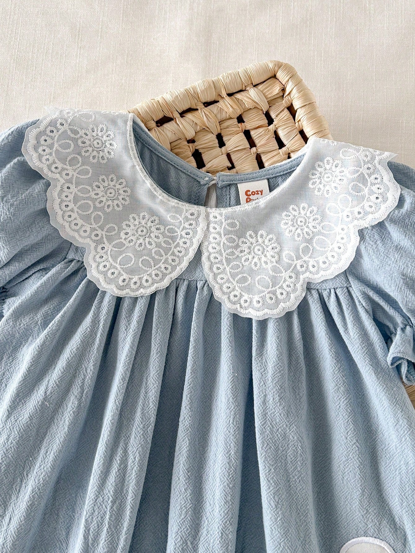 Cozy Pixies Baby Girl Floral Print Petal Sleeve Cinched Waist Dress