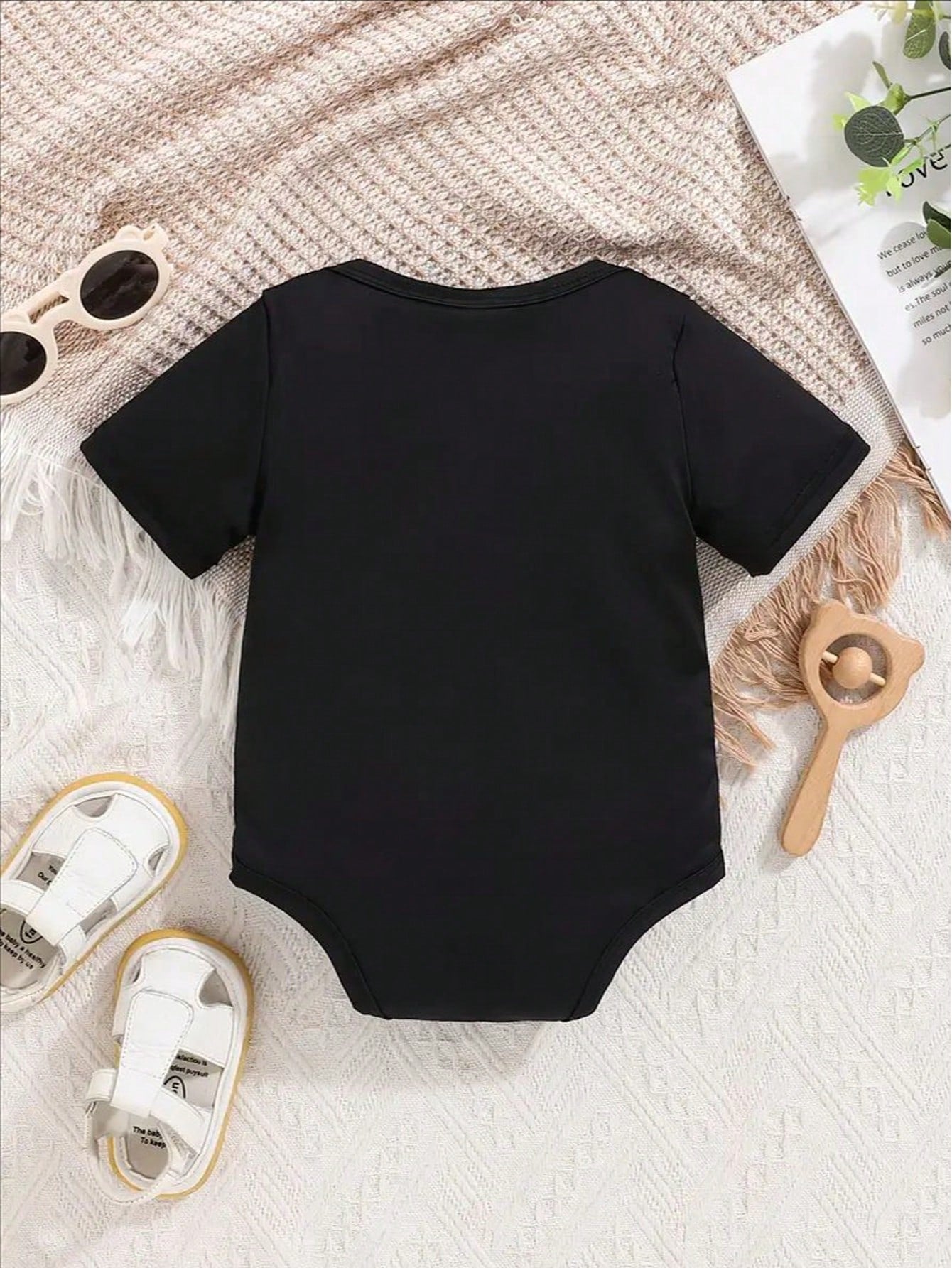 [Crazy Sister Bodysuit] Casual Comfy Baby's I HAVE A CRAZY SISTER Print Short Sleeve Bodysuit| Toddler & Infant Boy's Outdoor Clothes