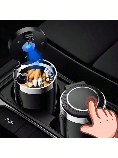 Creative Car Interior Accessories, 360 ° Rotatable, Car Ashtray, New Flip Cap Ashtray, Car Ashtray, Creative Desktop Ashtray For Home, No Battery Required
