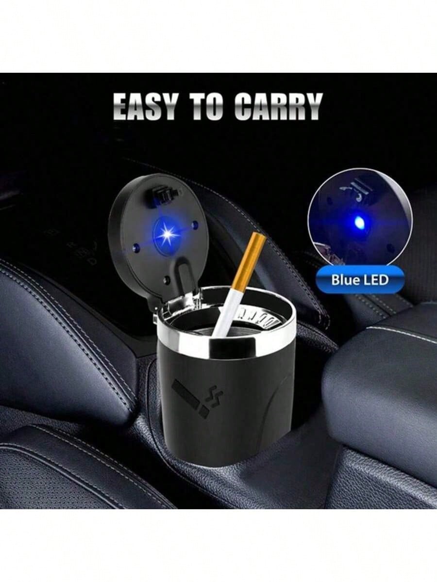 Creative Car Interior Accessories, 360 ° Rotatable, Car Ashtray, New Flip Cap Ashtray, Car Ashtray, Creative Desktop Ashtray For Home, No Battery Required