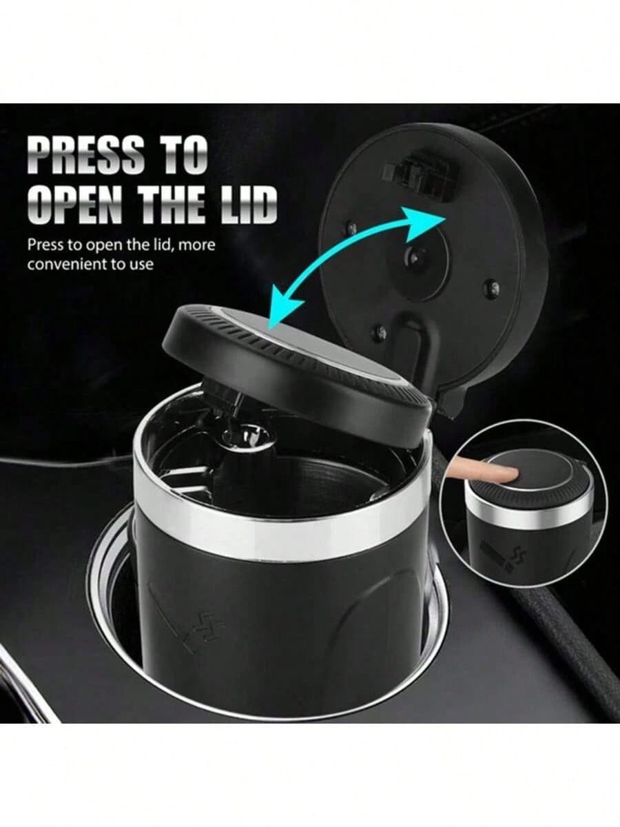 Creative Car Interior Accessories, 360 ° Rotatable, Car Ashtray, New Flip Cap Ashtray, Car Ashtray, Creative Desktop Ashtray For Home, No Battery Required