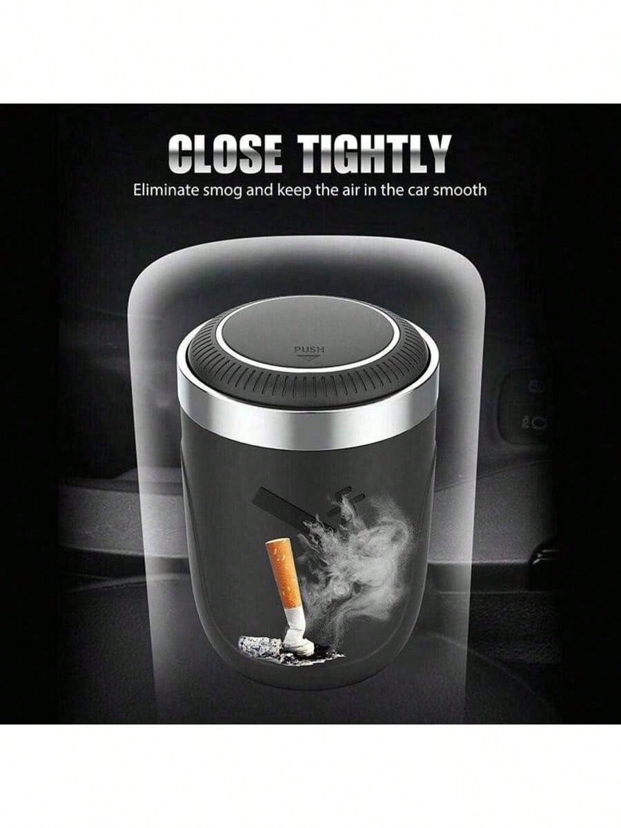 Creative Car Interior Accessories, 360 ° Rotatable, Car Ashtray, New Flip Cap Ashtray, Car Ashtray, Creative Desktop Ashtray For Home, No Battery Required