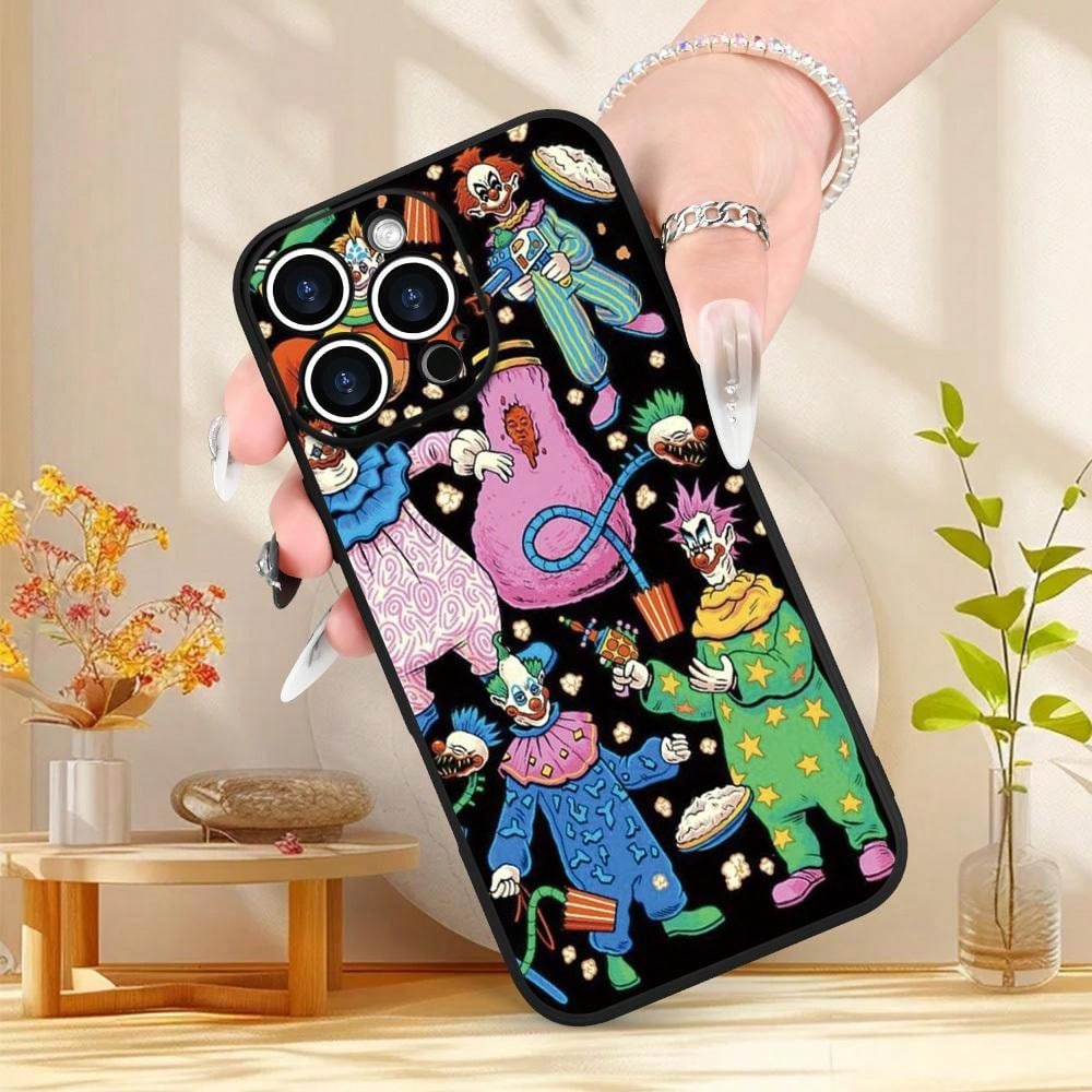 Creative Circus Clown Pattern Phone Case, Thick Full-Body Protection, Shockproof And Drop-Resistant TPU Soft Protective Cover, 15, 14, 13, 12, 11, XS, XR, X, 7, 8, Mini, Plus, Pro, Max, SE.