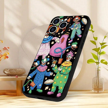 Creative Circus Clown Pattern Phone Case, Thick Full-Body Protection, Shockproof And Drop-Resistant TPU Soft Protective Cover, 15, 14, 13, 12, 11, XS, XR, X, 7, 8, Mini, Plus, Pro, Max, SE.