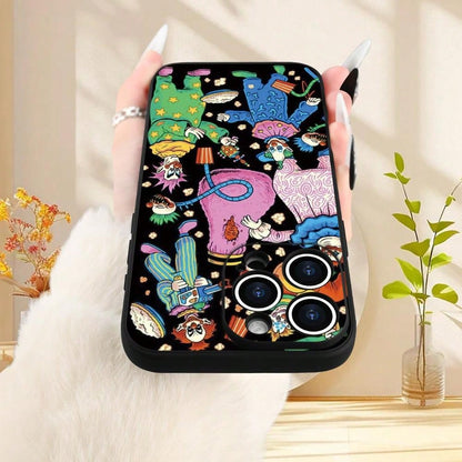Creative Circus Clown Pattern Phone Case, Thick Full-Body Protection, Shockproof And Drop-Resistant TPU Soft Protective Cover, 15, 14, 13, 12, 11, XS, XR, X, 7, 8, Mini, Plus, Pro, Max, SE.
