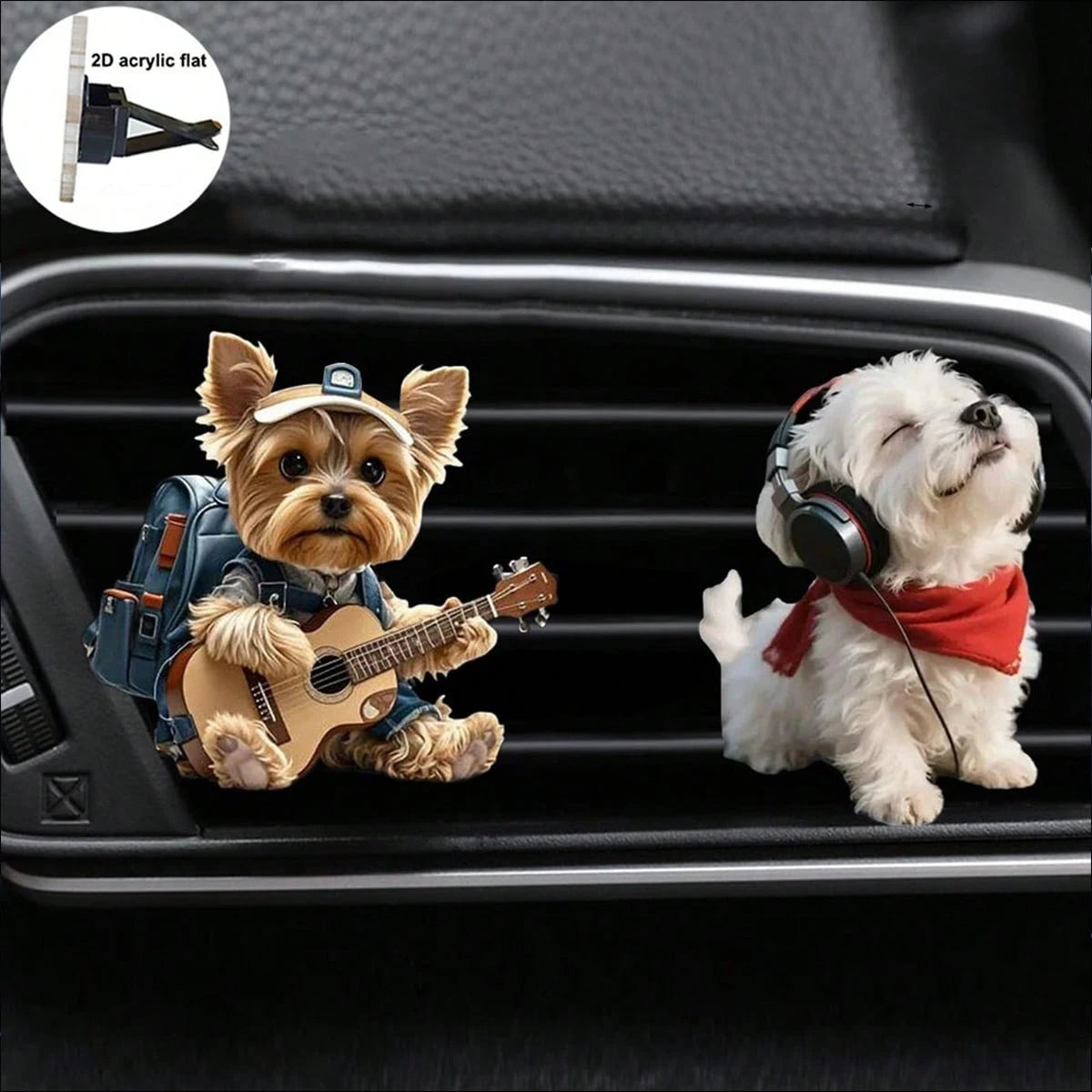 Creative Puppy Car Air Vent Clip Fragrance Diffuser Decor Set, Car Air Freshener Clip Decoration