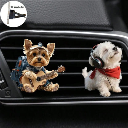 Creative Puppy Car Air Vent Clip Fragrance Diffuser Decor Set, Car Air Freshener Clip Decoration