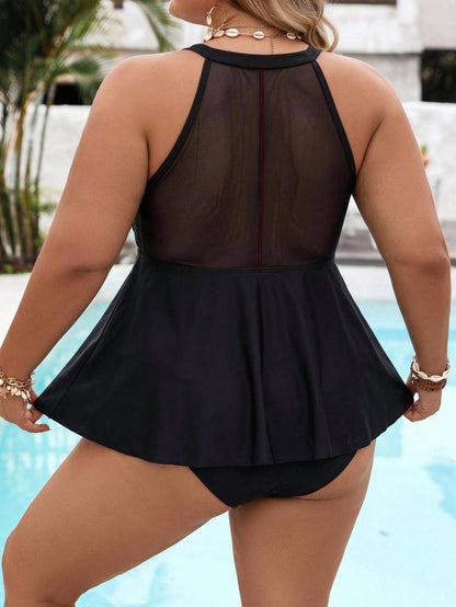 CURVE+ Plus Size Women's Two Pieces Swimsuit, Sexy Elegant Style, Suitable For Beach Vacations Bathing Suits For Women Summer