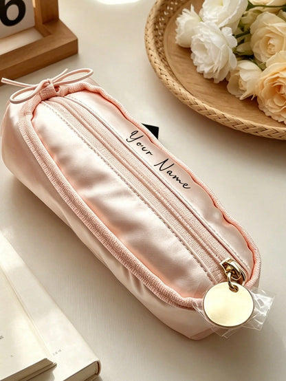 Custom Bridesmaid Makeup Bag,Personalized Ballet Shoe Design Pencil Case,Portable Exquisite Multi-Functional Storage Bag,Travel Holiday Essentials