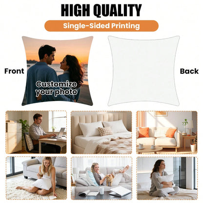 Custom Photo DIY Personalized Custom Your Text/Photo Custom Thing Custom Pillow Decrotive Personalized Item Couples Pillow Valentine's Day Thanksgiving Anniversary Friend Family Christmas Personalized