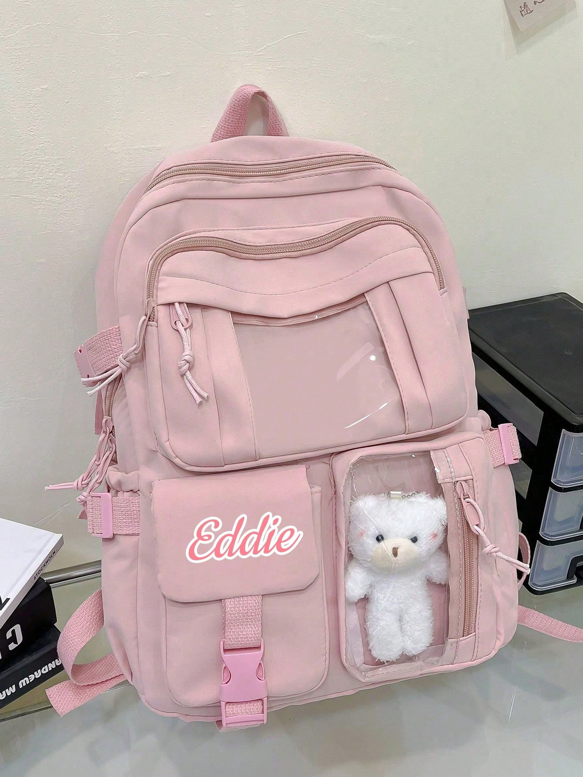 Customized Backpack, Can Print Personalized Name Or Holiday Greetings. Create Your Own Exclusive Backpack. Fashionable, Casual, Multi-Functional, Minimalist Versatile Multi-Pocket Design, This Lightwe