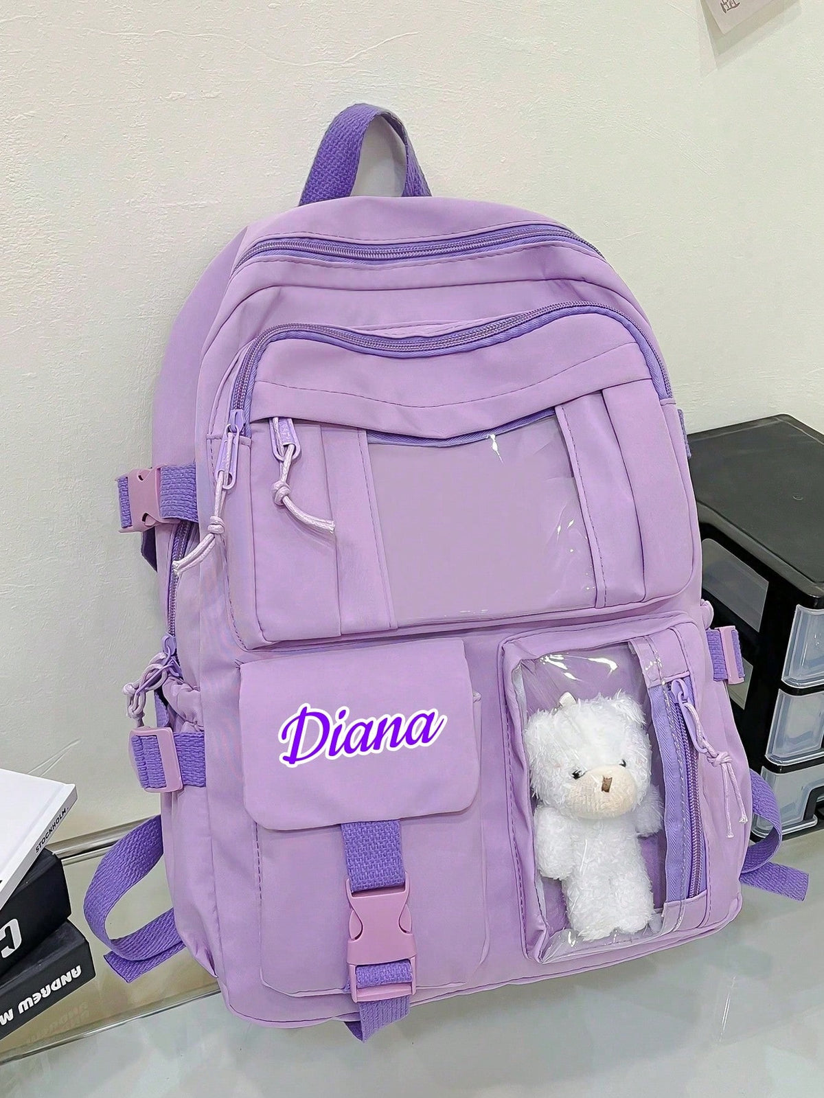 Customized Backpack, Can Print Personalized Name Or Holiday Greetings. Create Your Own Exclusive Backpack. Fashionable, Casual, Multi-Functional, Minimalist Versatile Multi-Pocket Design, This Lightwe
