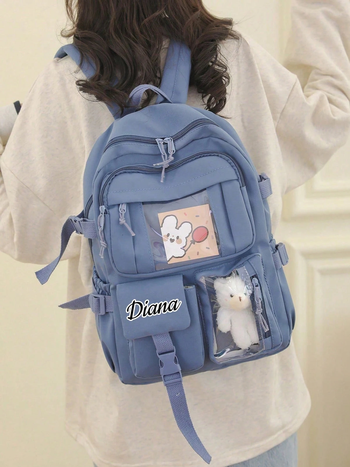 Customized Backpack, Can Print Personalized Name Or Holiday Greetings. Create Your Own Exclusive Backpack. Fashionable, Casual, Multi-Functional, Minimalist Versatile Multi-Pocket Design, This Lightwe