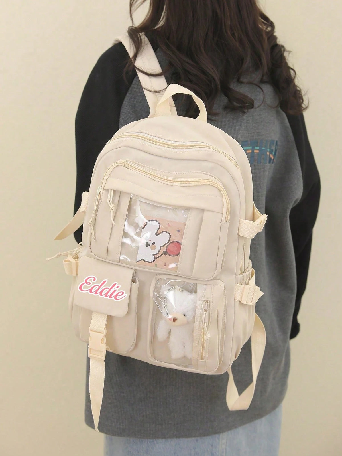 Customized Backpack, Can Print Personalized Name Or Holiday Greetings. Create Your Own Exclusive Backpack. Fashionable, Casual, Multi-Functional, Minimalist Versatile Multi-Pocket Design, This Lightwe