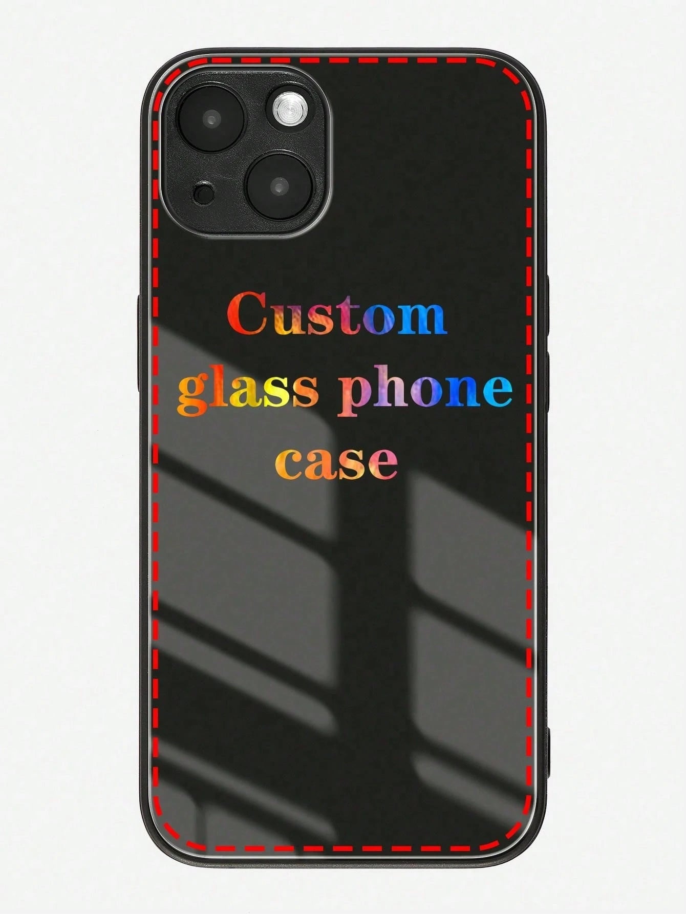 Customized Glass Phone Case With Printed Couple Photo DIY Silicone Phone Case, 1pc Print On Demand, Stylish Modern Cute Adorable Ideal Gifts For Him, Ideal Gifts For Her, Halloween, Back To School, Bi