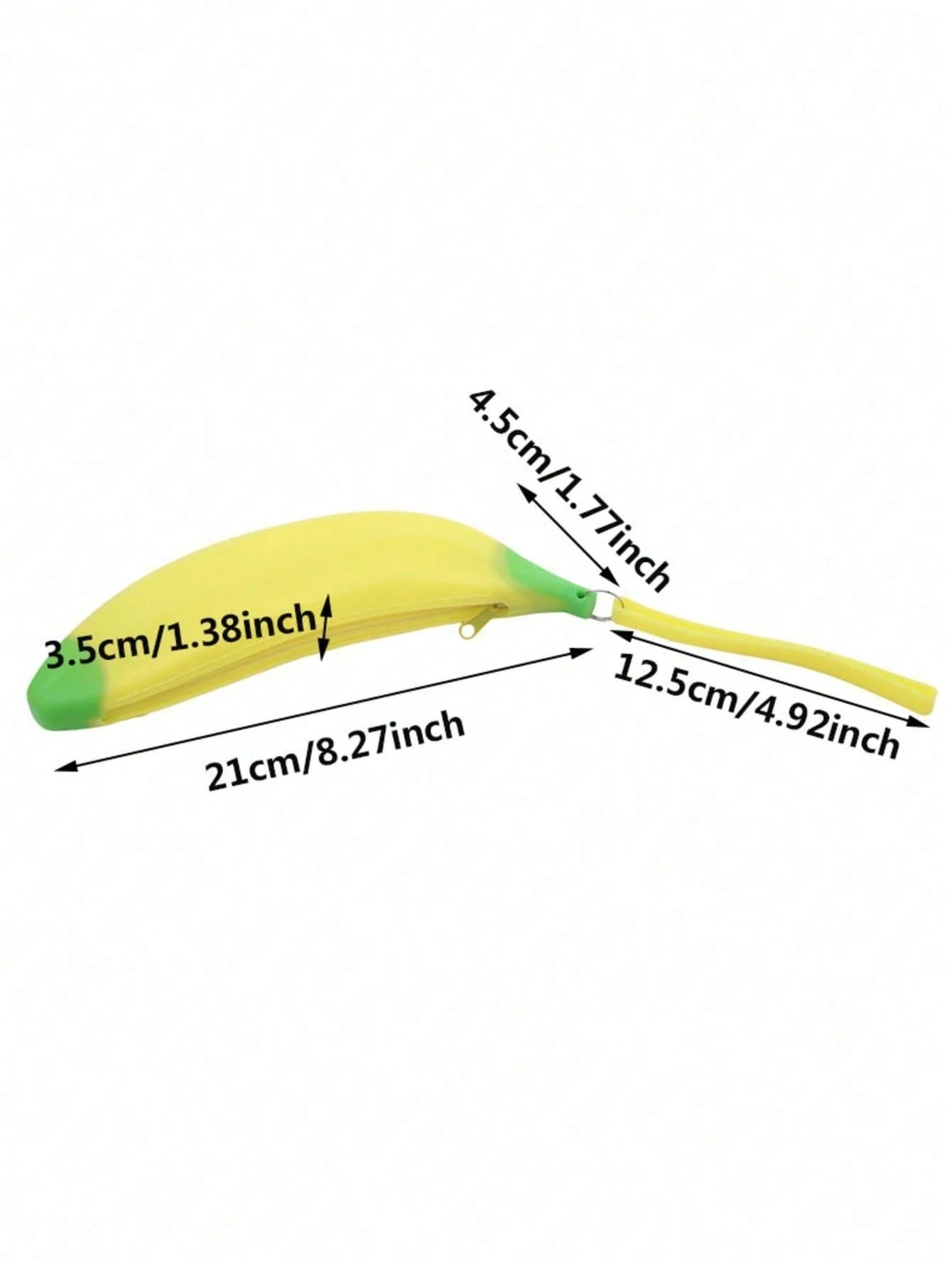 Cute Banana Pattern Pouch Bag, Zipper Coin Purse, Multifunctional Outdoor Bag