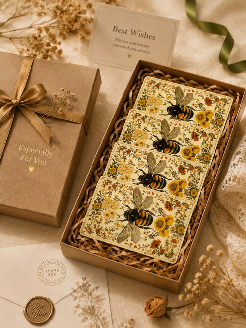Cute Bee & Floral Sticker Cards- Fashionable Decorative Vinyl Stickers, Suitable For Credit Cards, Wallets, Room Key Cards And Skin Stickers.